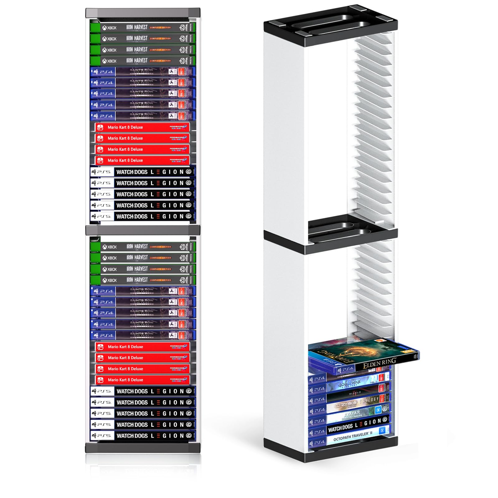 Nargos Video Game Storage Stand Tower for PS5/ PS4/ PS3/ Xbox